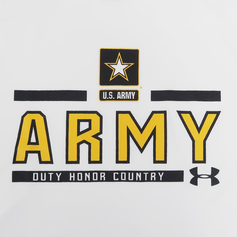 ARMY UNDER ARMOUR STAR LOGO TECH T-SHIRT (WHITE)