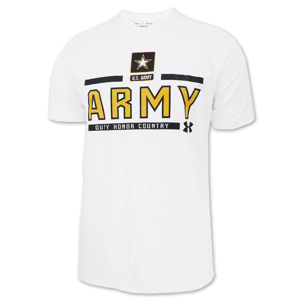 ARMY UNDER ARMOUR STAR LOGO TECH T-SHIRT (WHITE) 1