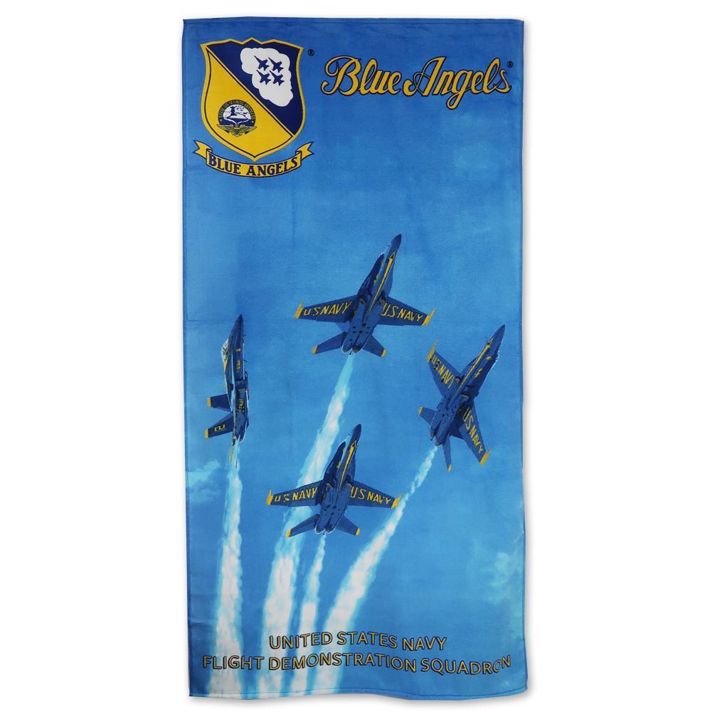 BLUE ANGELS LOW BREAK CROSS BEACH TOWEL (30"X60") 1