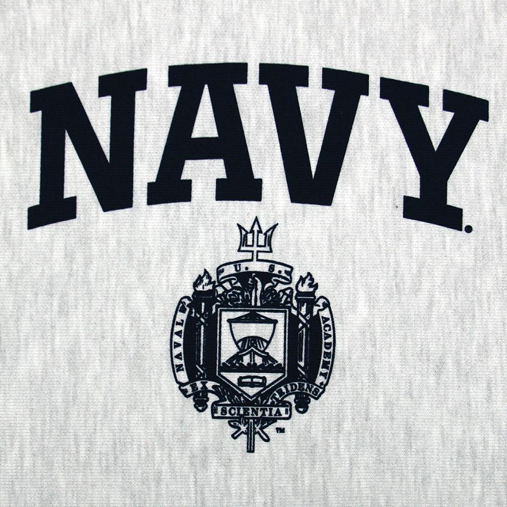 USNA ISSUE CHAMPION REVERSE WEAVE CREWNECK (ASH) 1