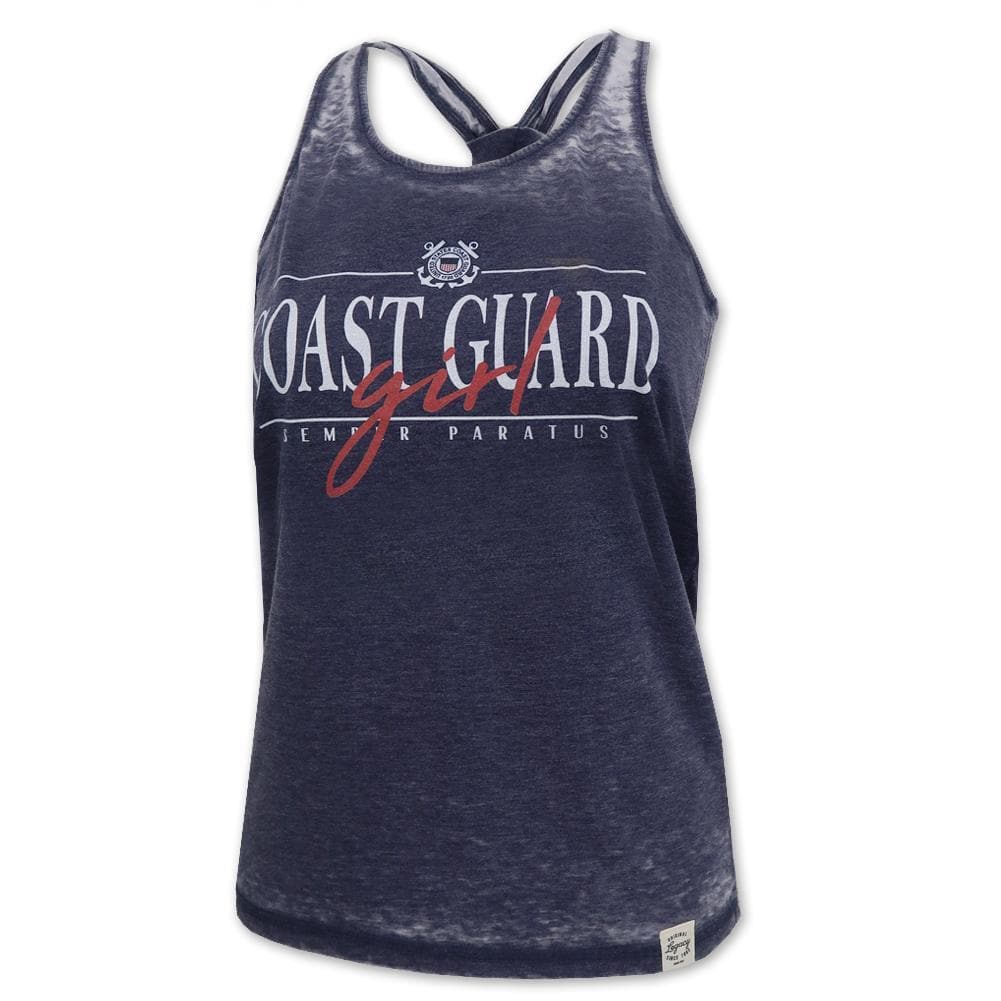 COAST GUARD GIRL LADIES RACERBACK TANK (NAVY) 4