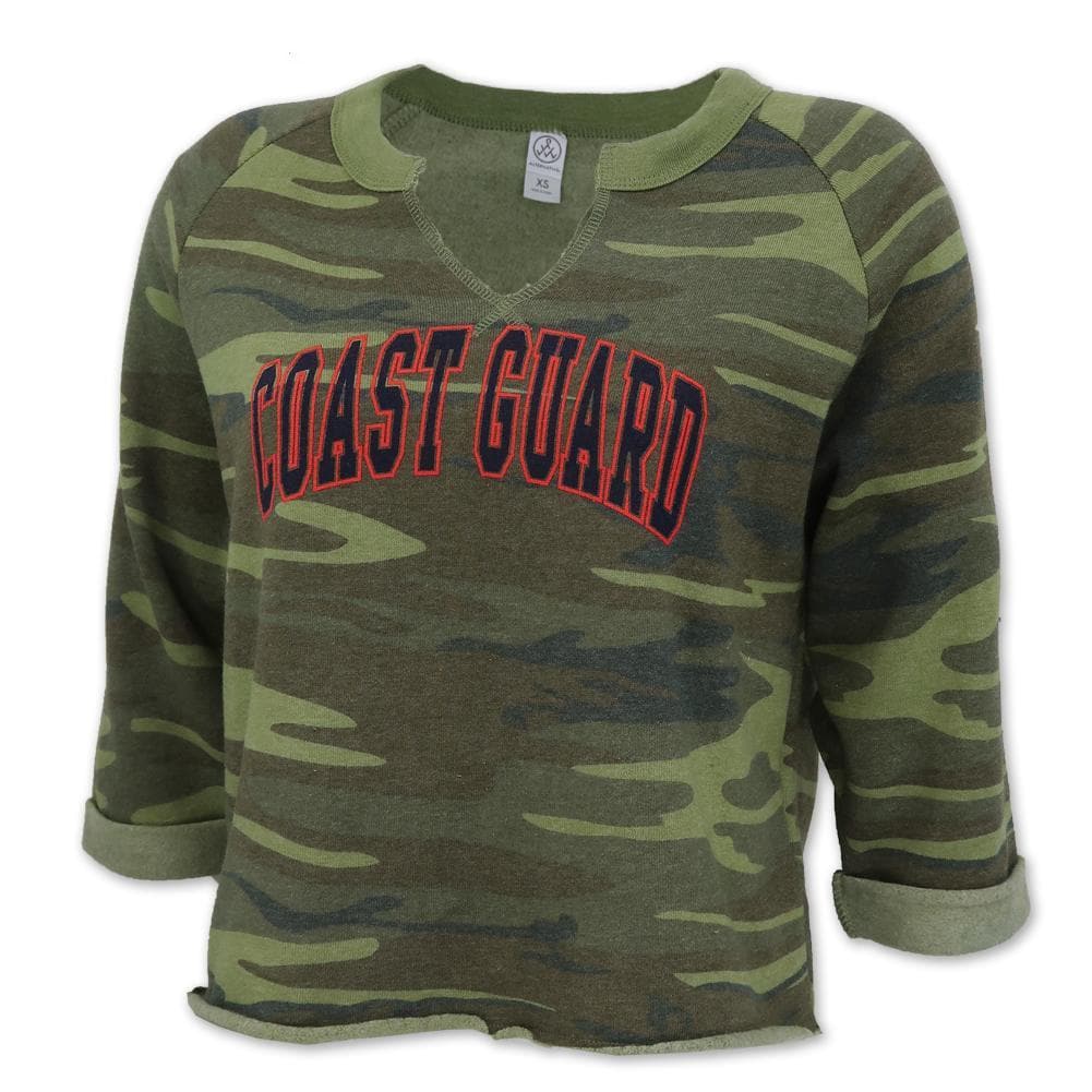 COAST GUARD LADIES CHAMP REMIX SWEATSHIRT (CAMO) 1