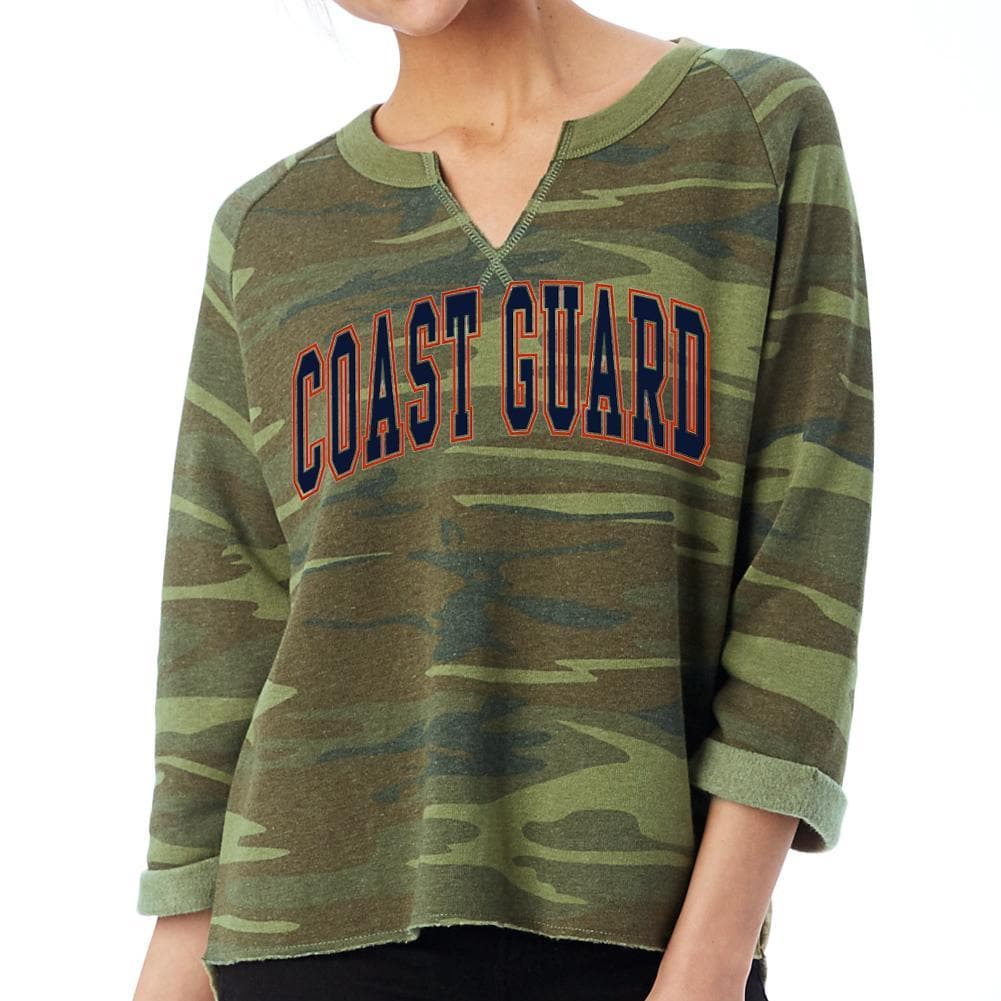 COAST GUARD LADIES CHAMP REMIX SWEATSHIRT (CAMO)