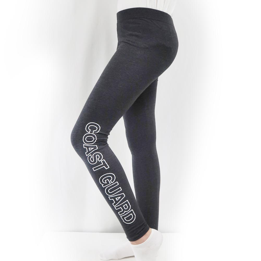 COAST GUARD LADIES LOVE 'EM LONGER LEGGINGS (CHARCOAL) 3