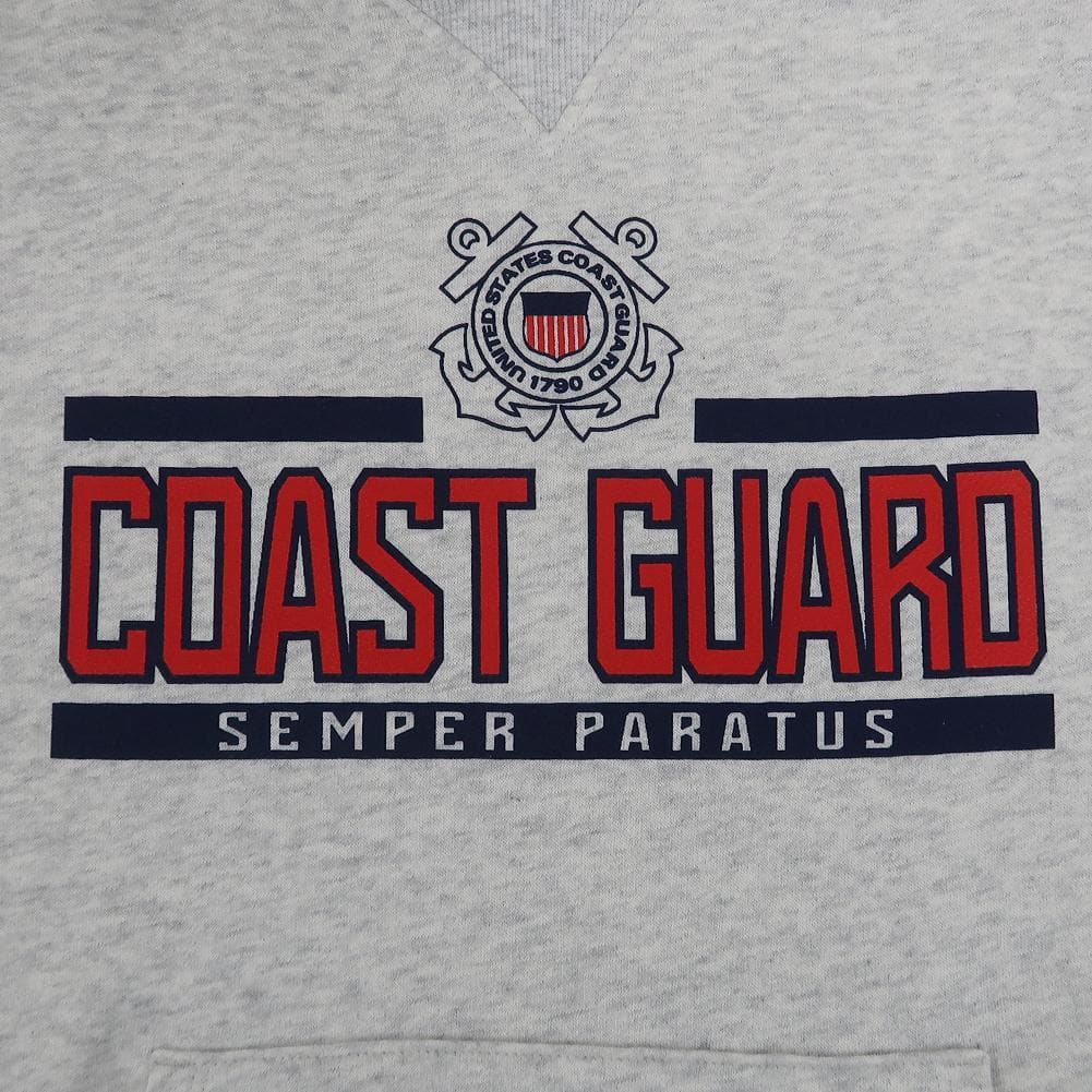 COAST GUARD LADIES UNDER ARMOUR SEAL LOGO ALL DAY FLEECE HOOD (GREY)