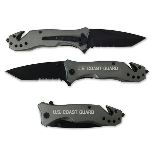 COAST GUARD LOCK BACK KNIFE (GREY)