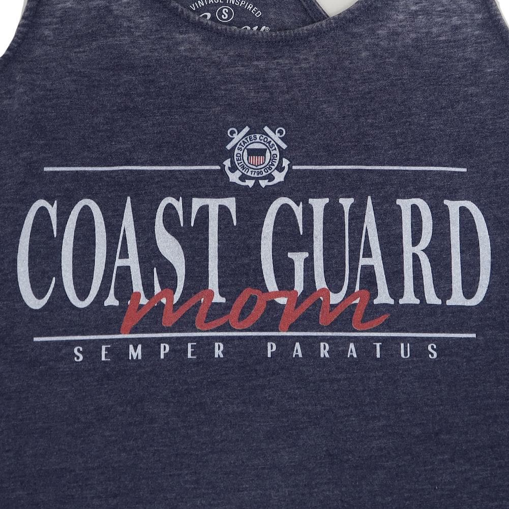 COAST GUARD MOM LADIES RACERBACK TANK (NAVY) 4