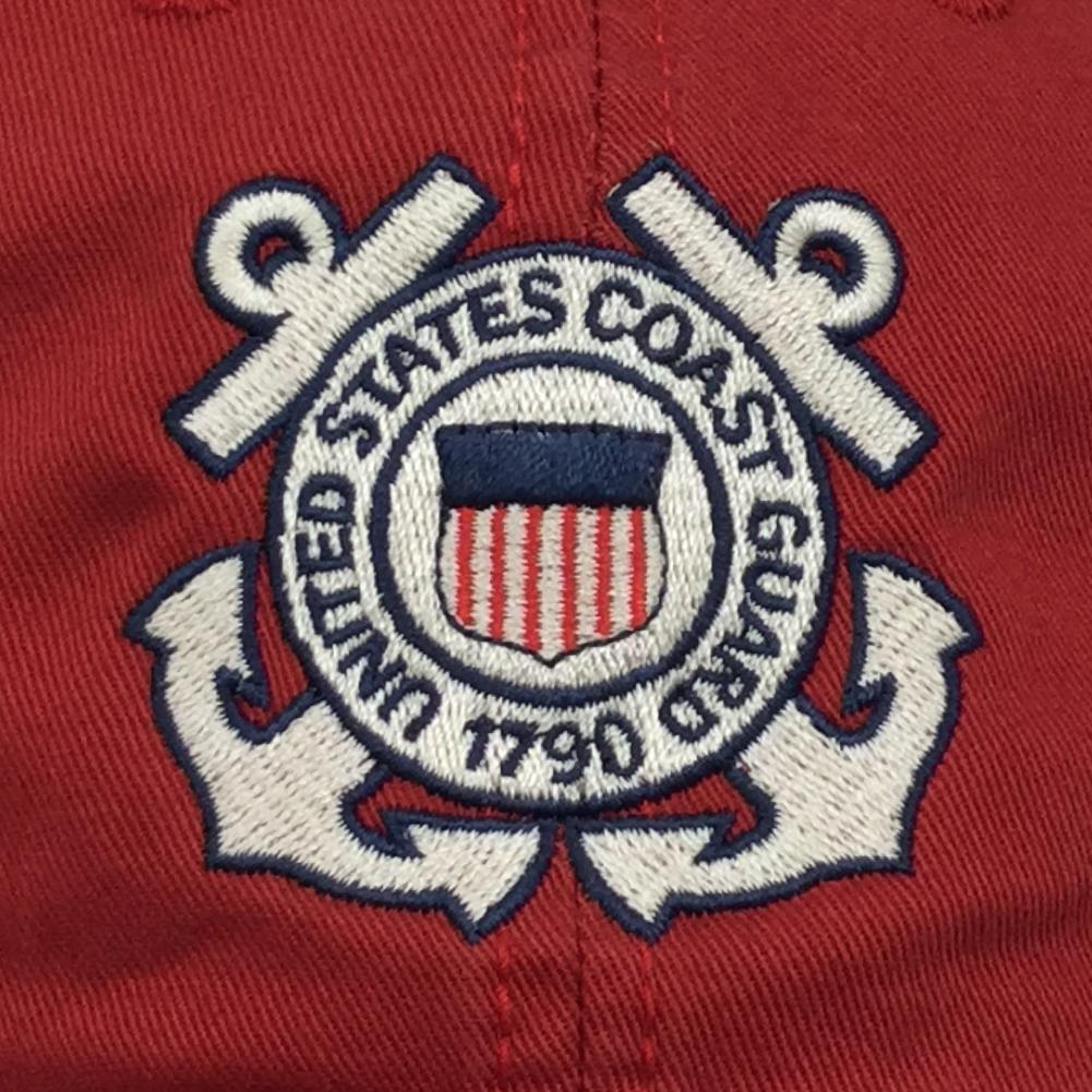 COAST GUARD SEAL VETERAN TWILL HAT (RED) 2