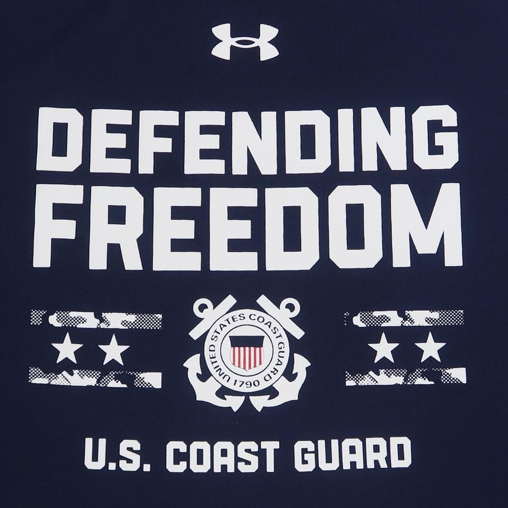 COAST GUARD UNDER ARMOUR DEFENDING FREEDOM TECH T-SHIRT (NAVY) 2