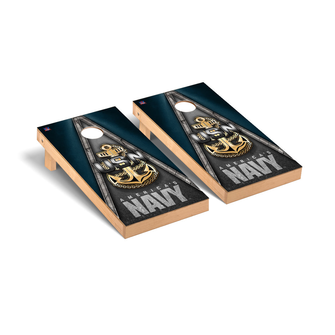 Navy Chief Triangle Regulation Cornhole Game Set