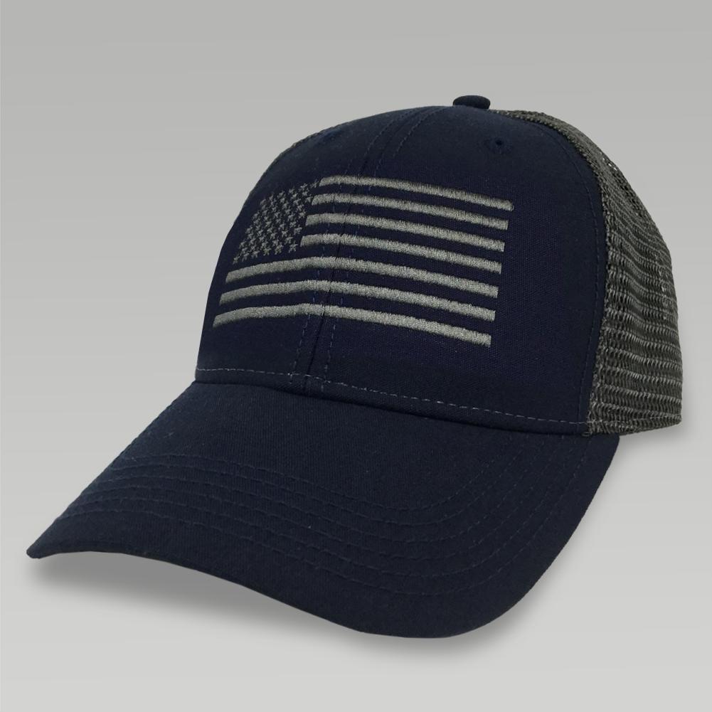 FLAG LO PRO SNAPBACK TRUCKER HAT (NAVY)