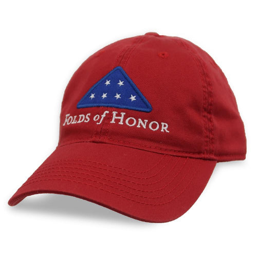 FOLDS OF HONOR LOW PROFILE TWILL HAT (RED) 2