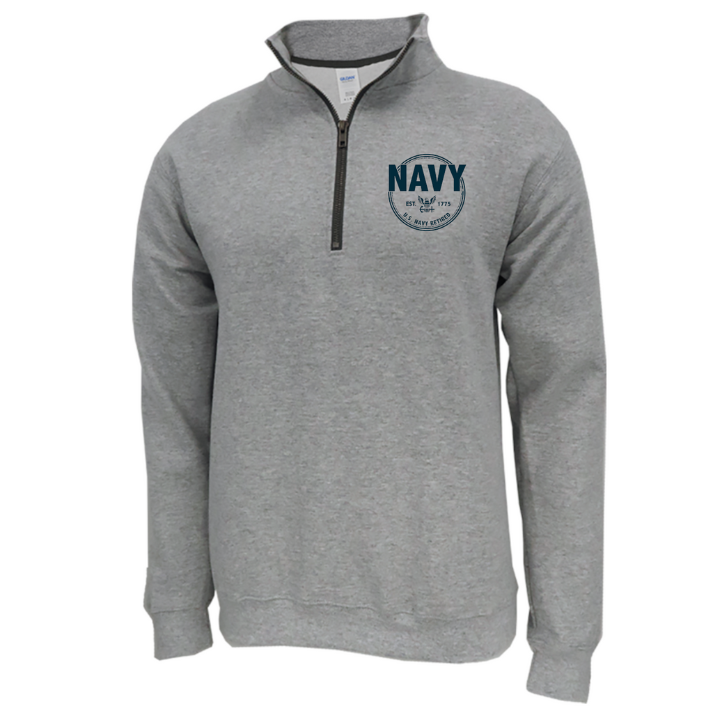 Navy Retired Left Chest 1/4 Zip