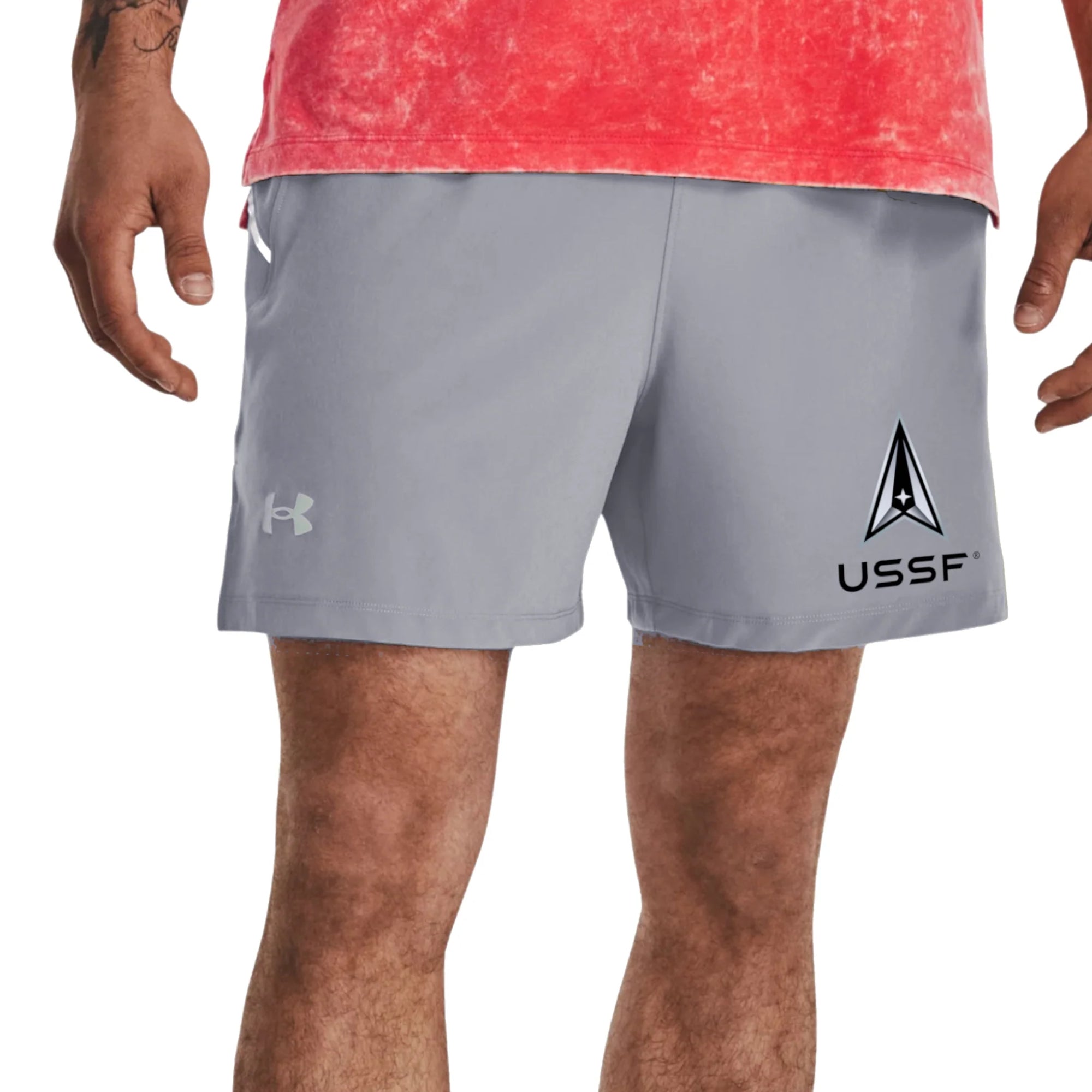 Space Force Delta Under Armour Launch Elite 5" Short (Steel)