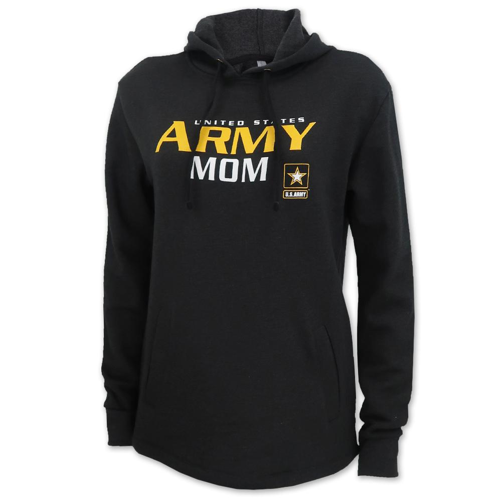 LADIES UNITED STATES ARMY MOM HOOD (HEATHER BLACK)