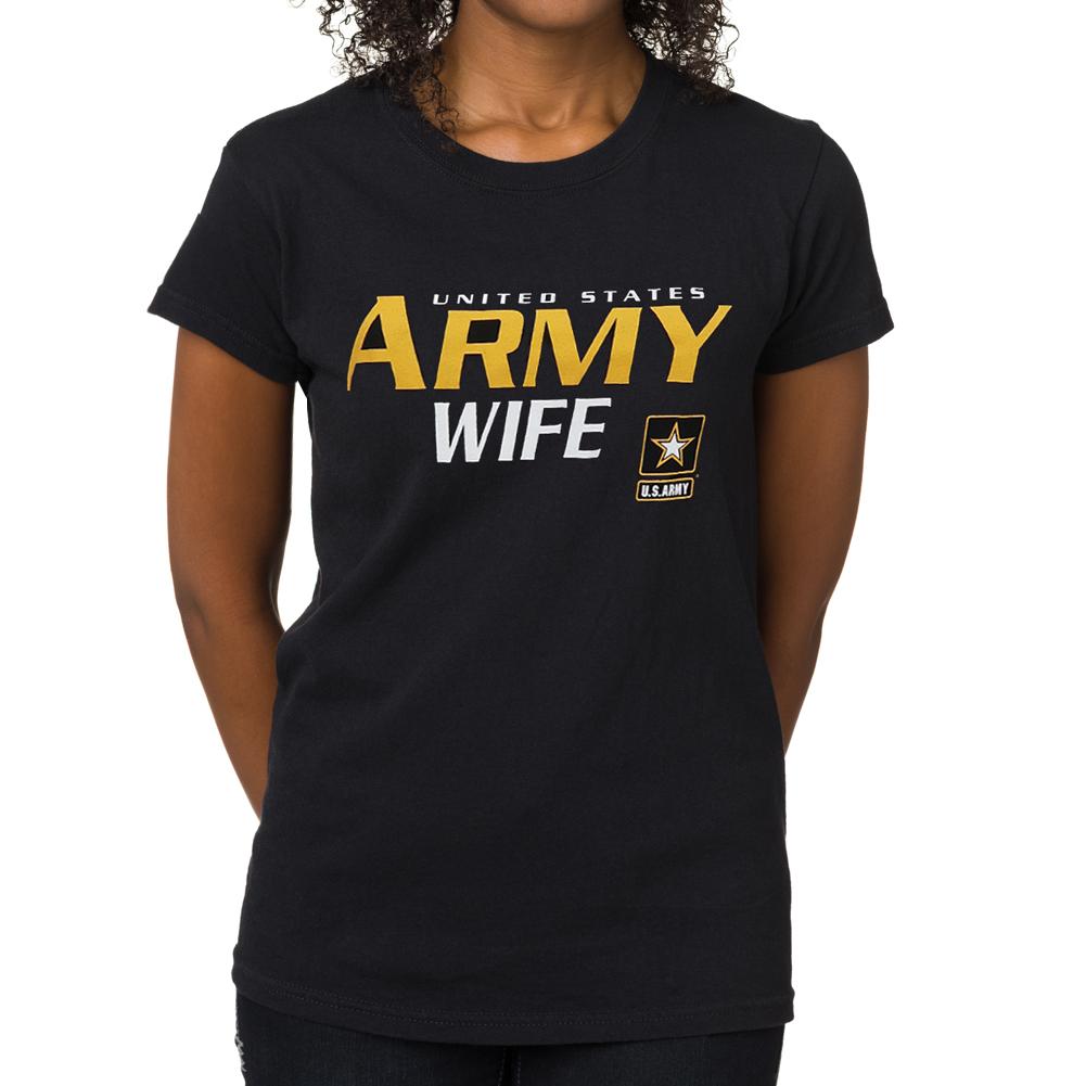 Ladies United States Army Wife T-Shirt (Black)