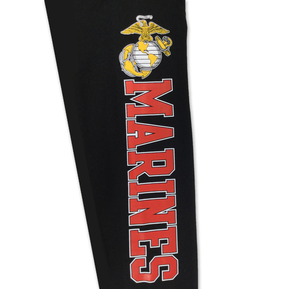 MARINES CHAMPION FLEECE BANDED SWEATPANTS (BLACK) 2