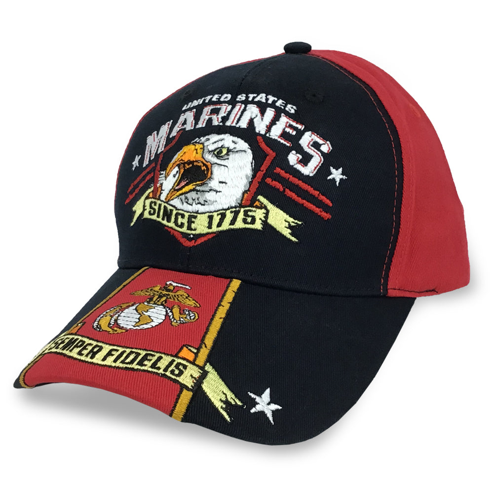 MARINES EAGLE SCREAM HAT (BLACK)