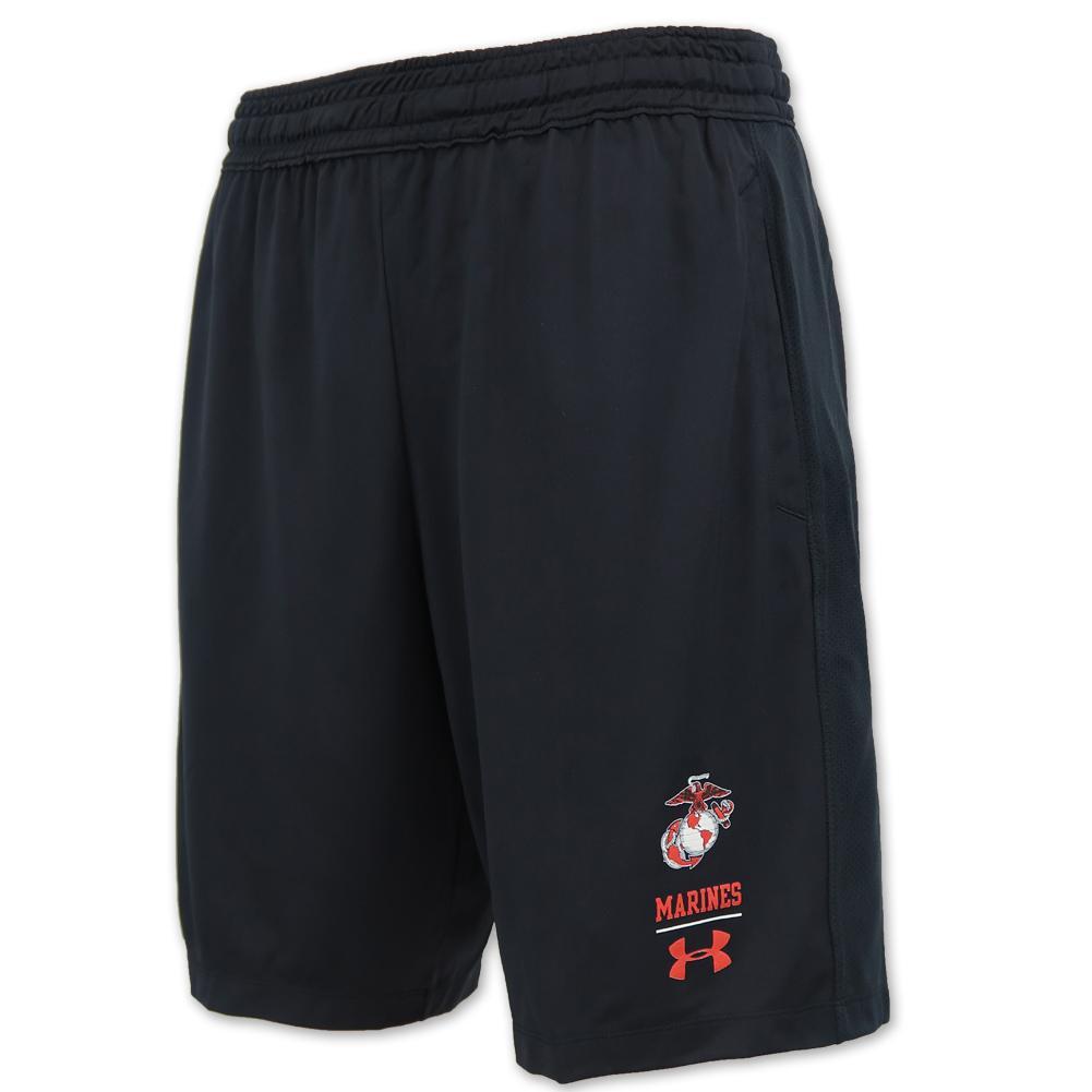 MARINES EGA UNDER ARMOUR RAID SHORT (BLACK) 2