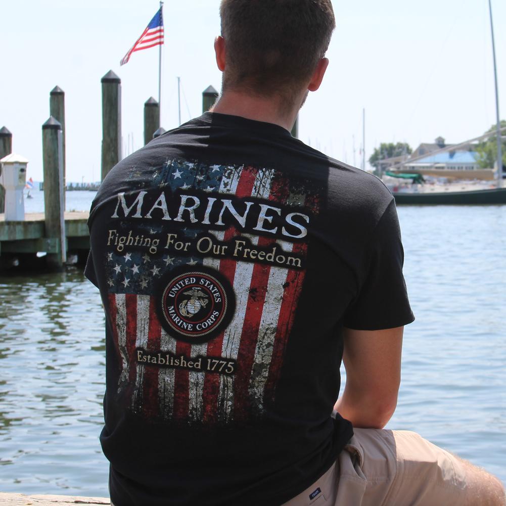 MARINES FIGHTING FOR OUR FREEDOM T-SHIRT (BLACK)