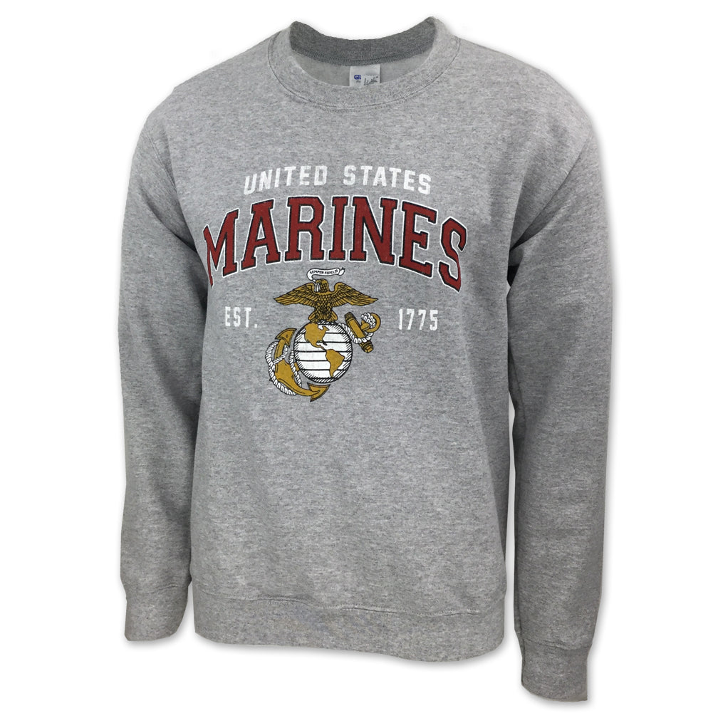 MARINES GLOBE EST. 1775 CREWNECK SWEATSHIRT (GREY) 2