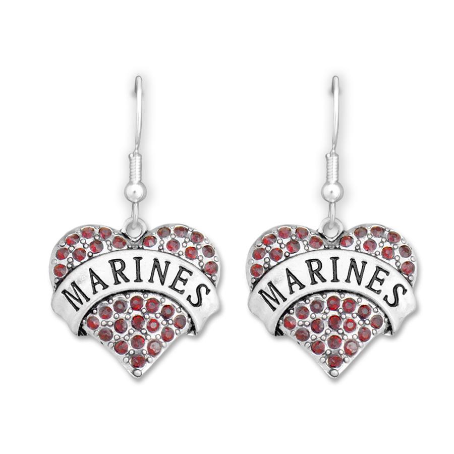 MARINES HEART EARRINGS