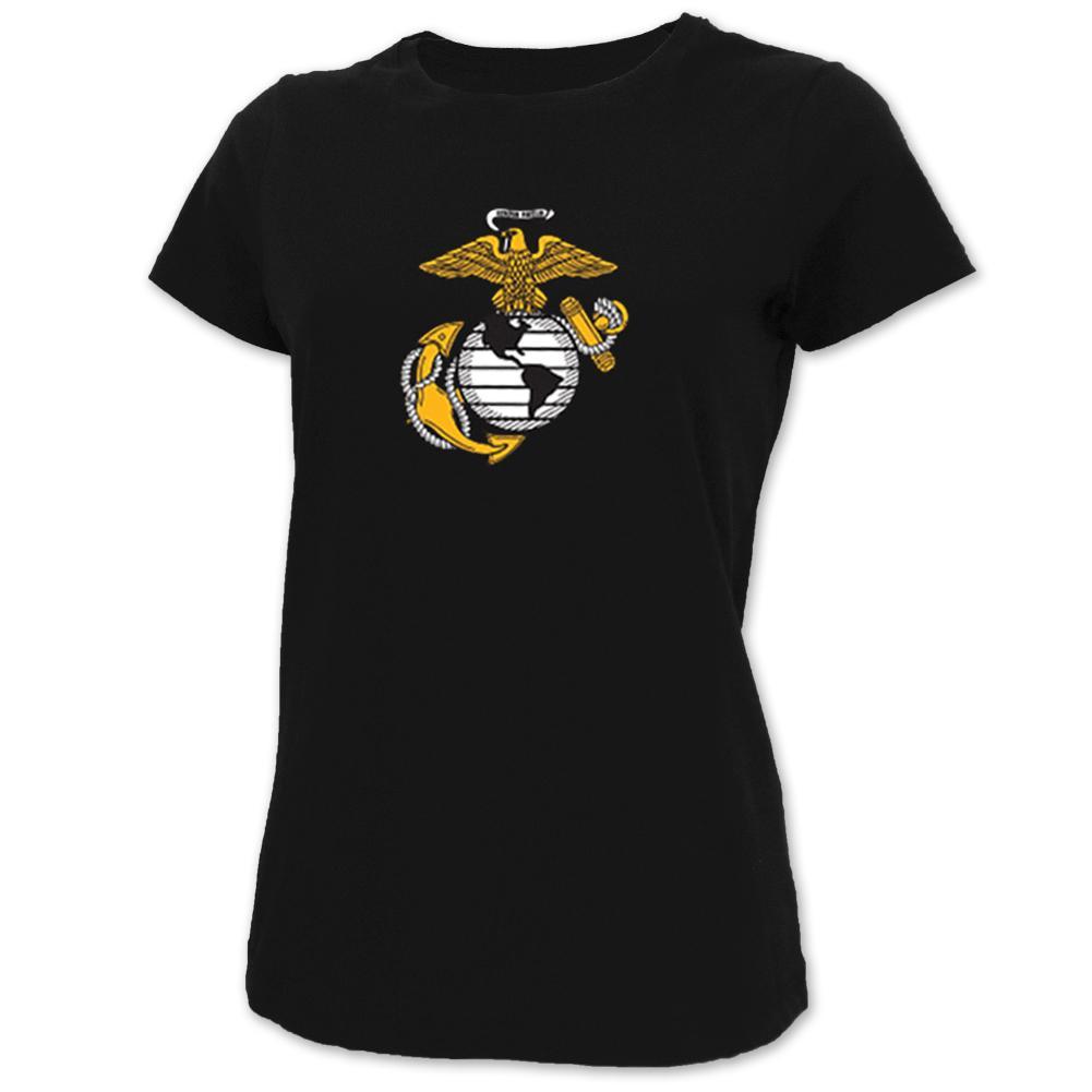 MARINES LADIES EGA LOGO SCOOP NECK T-SHIRT