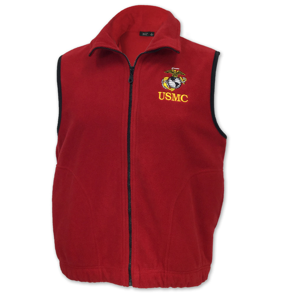 MARINES MICROFLEECE VEST (RED)