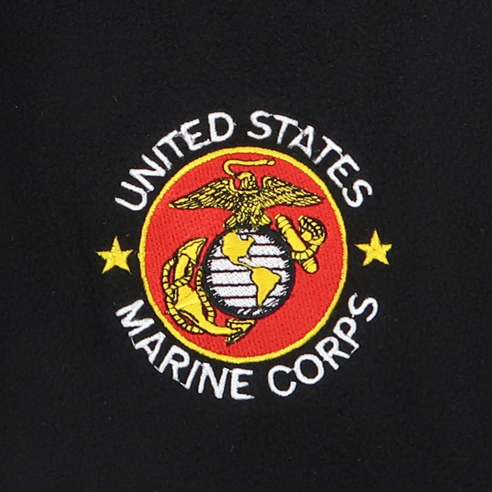 MARINES SEAL FLEECE FULL ZIP JACKET (BLACK)