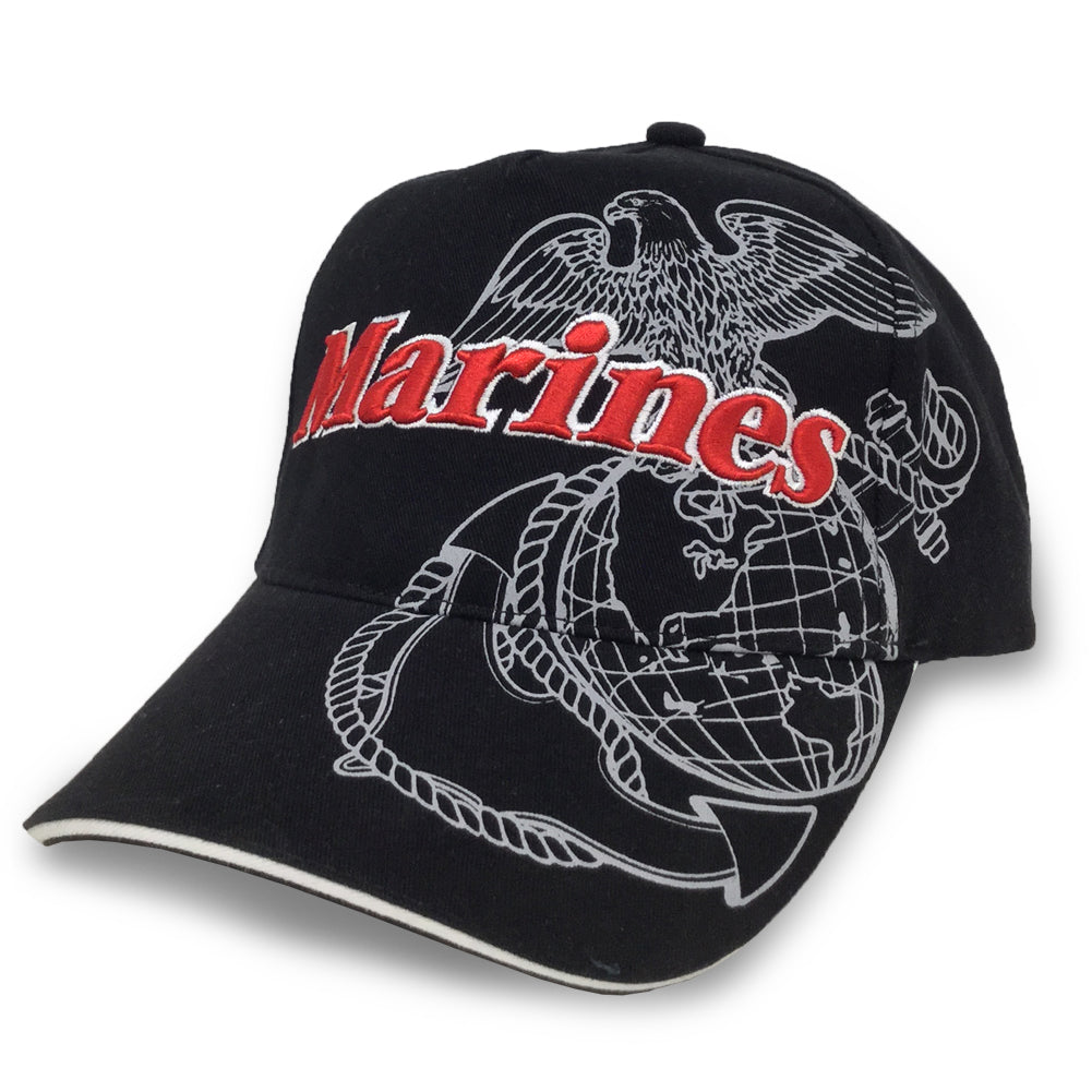 MARINES SIDE BILL HAT BLACK 4