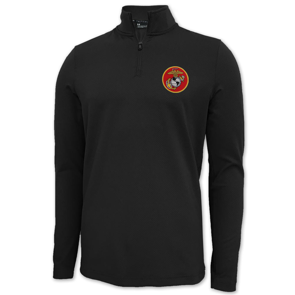 MARINES UNDER ARMOUR LIGHT WEIGHT 1/4 ZIP (BLACK)