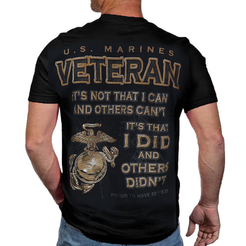 MARINES VETERAN I DID T-SHIRT (BLACK) 3