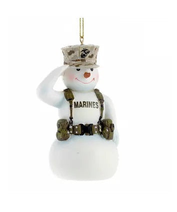 Marine Corps Snowman Ornament