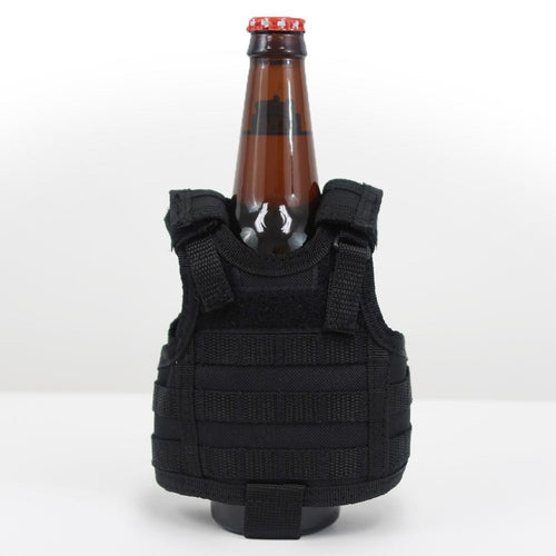 MINI TACTICAL VEST BOTTLE KOOZIE (BLACK)