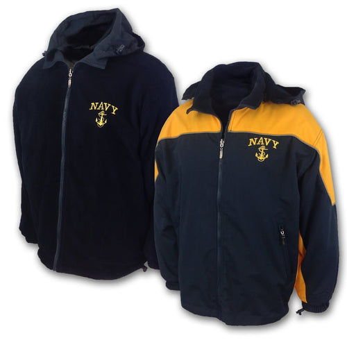 Navy Anchor 2 Tone Jacket (Navy/Gold)