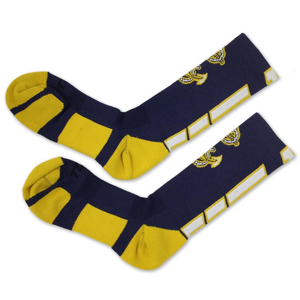 NAVY ANCHOR CREW SOCKS (NAVY) 1