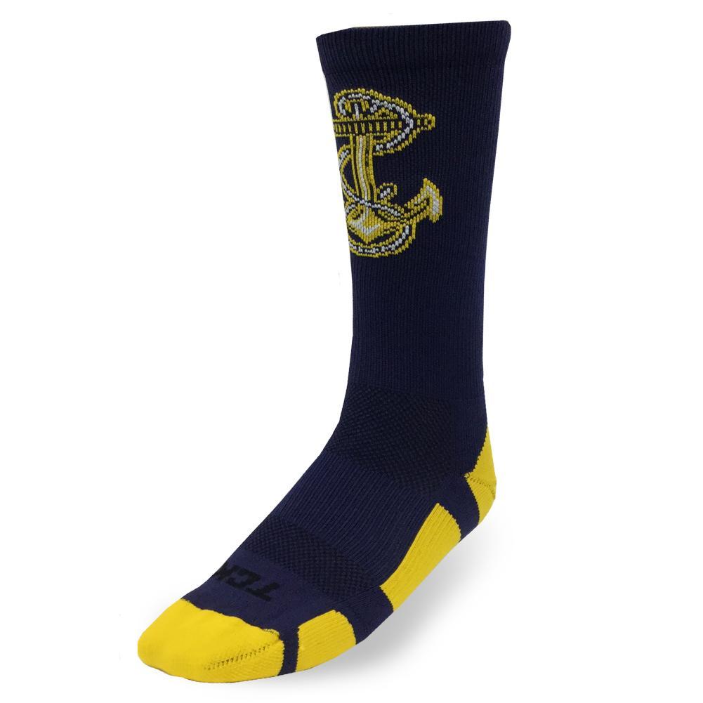 NAVY ANCHOR CREW SOCKS (NAVY) 2