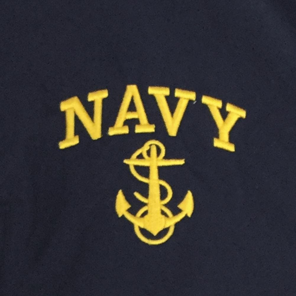 NAVY ANCHOR FLEECE JACKET 1