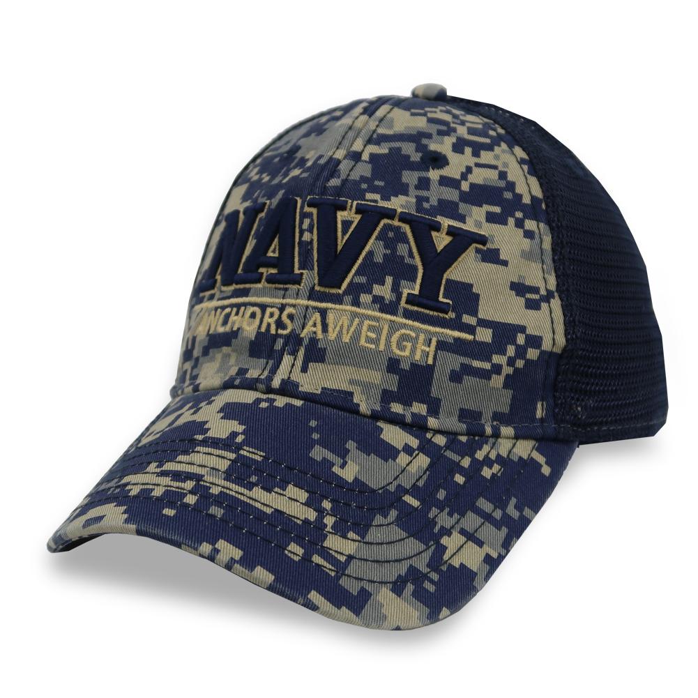 NAVY ANCHORS AWEIGH OLD FAVORITE TRUCKER HAT (NAVY DIGI CAMO) 2