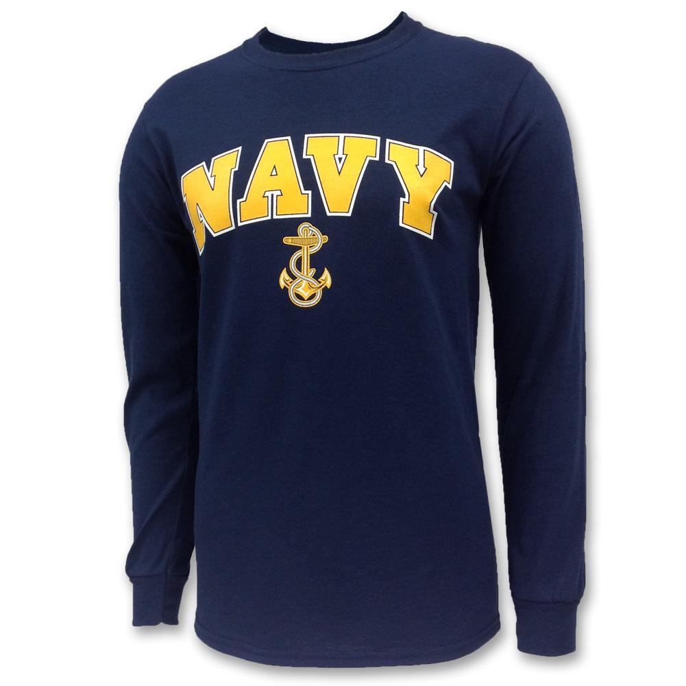 NAVY ARCH ANCHOR LONG SLEEVE T 1