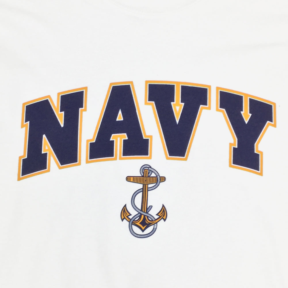 NAVY ARCH ANCHOR T-SHIRT (WHITE) 2