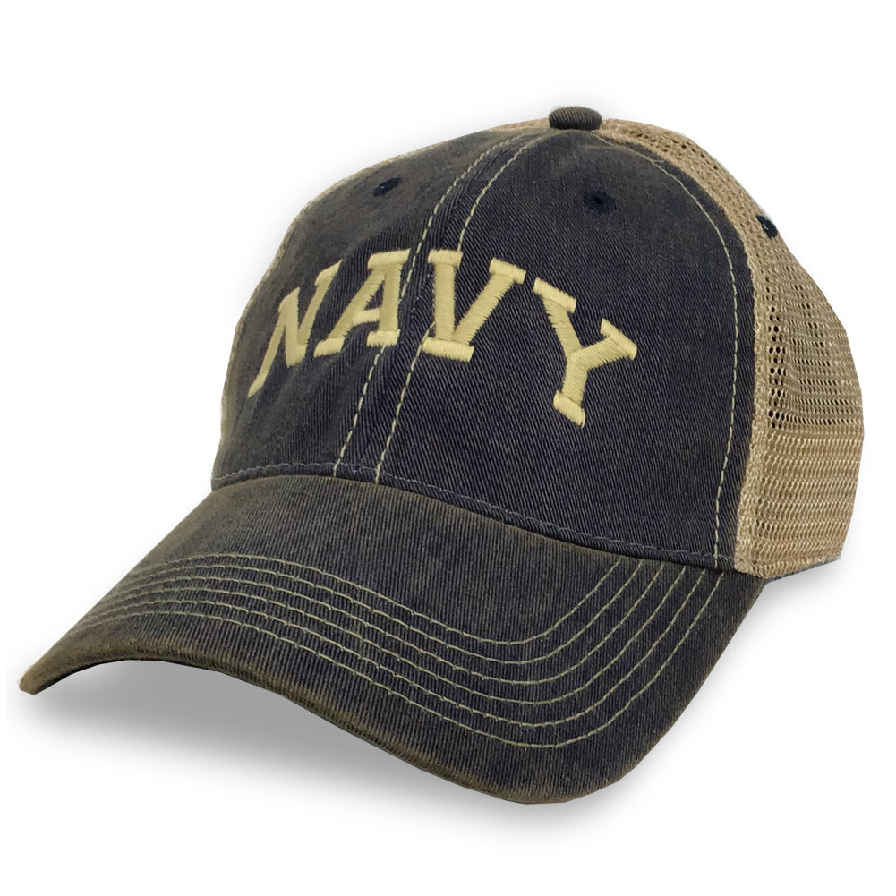 NAVY ARCH TRUCKER HAT 3