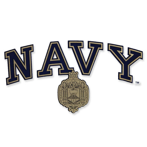 NAVY ARCHED CREST DECAL 1