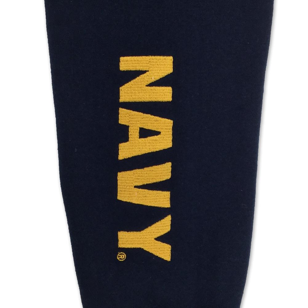 NAVY BIG ANCHOR EMBROIDERED FLEECE HOOD (NAVY) 7