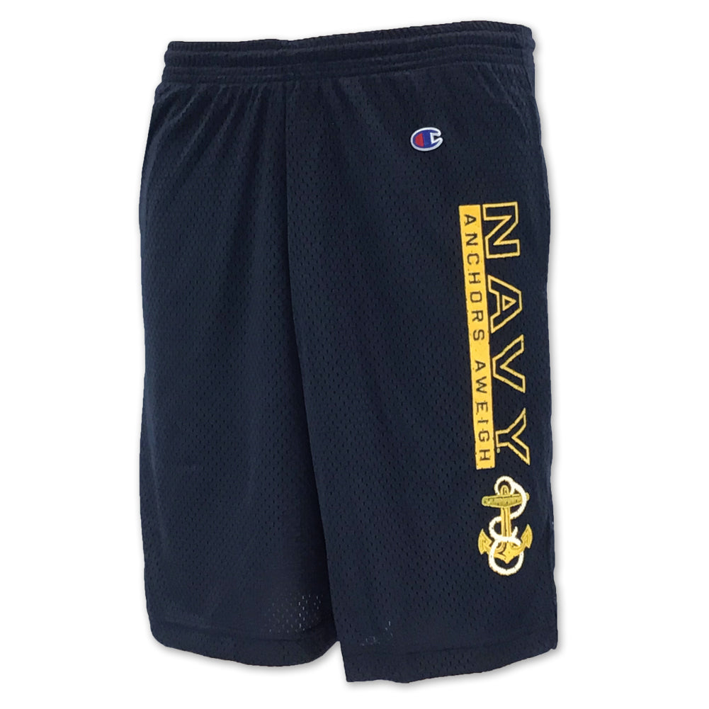 NAVY CHAMPION ANCHORS AWEIGH MESH SHORT (NAVY) 2