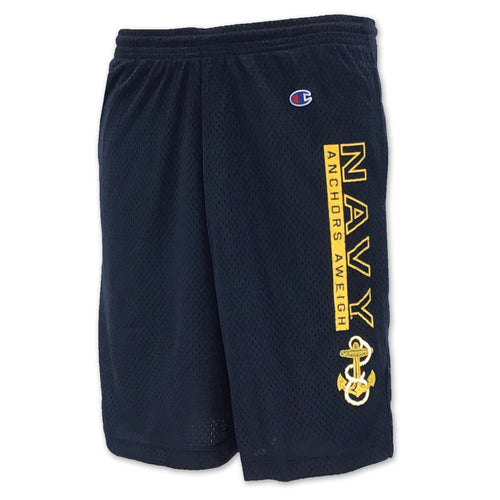 NAVY CHAMPION ANCHORS AWEIGH MESH SHORT (NAVY) 2