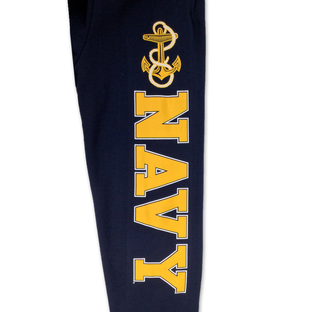 NAVY CHAMPION FLEECE BANDED SWEATPANTS (NAVY) 1