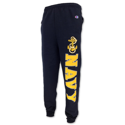 NAVY CHAMPION FLEECE BANDED SWEATPANTS (NAVY) 2