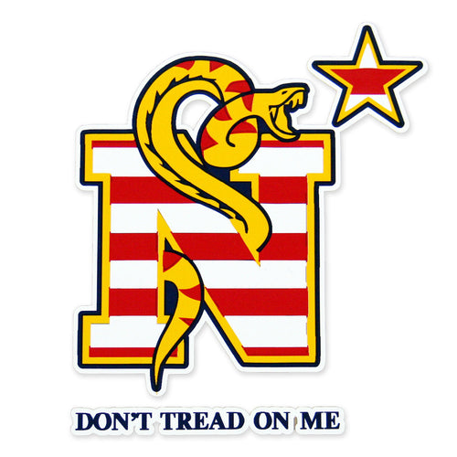 NAVY DONT TREAD ON ME DECAL