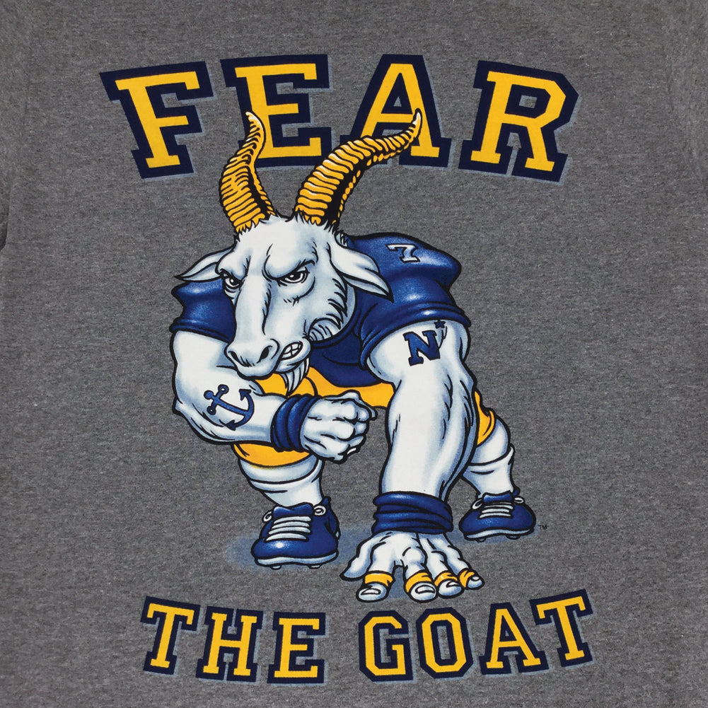 NAVY FEAR THE GOAT FOOTBALL T-SHIRT 1